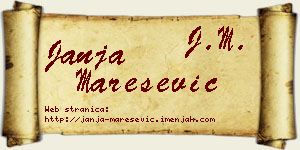 Janja Marešević vizit kartica
